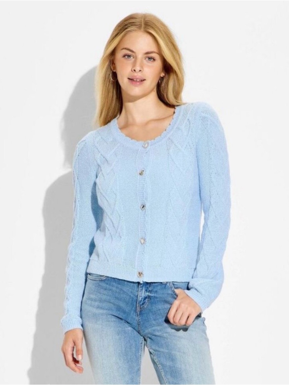Women's Heart Cable Cardigan - Wild Fable
Light Blue M